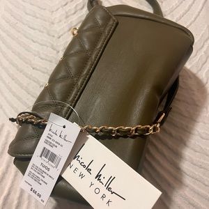 nicole miller green&gold purse
